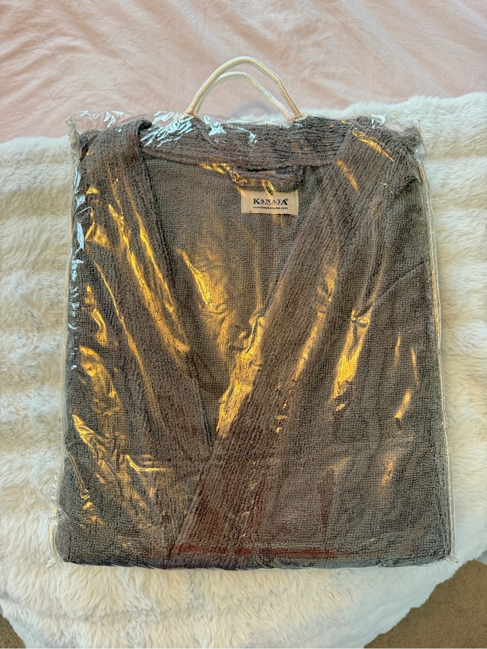 NWT Terry Cloth Robe Jacket in Gray by Kanata Size L/XL